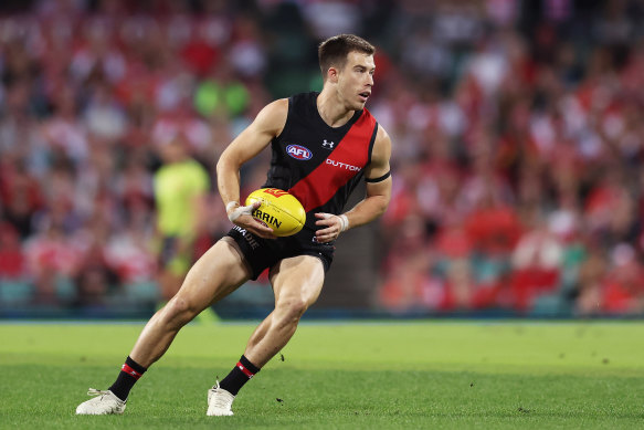 Zach Merrett imposed himself on the game.