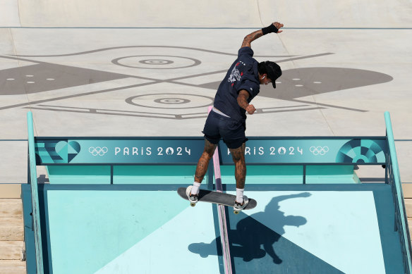 US skateboarding great Nyjah Huston won a bronze medal.