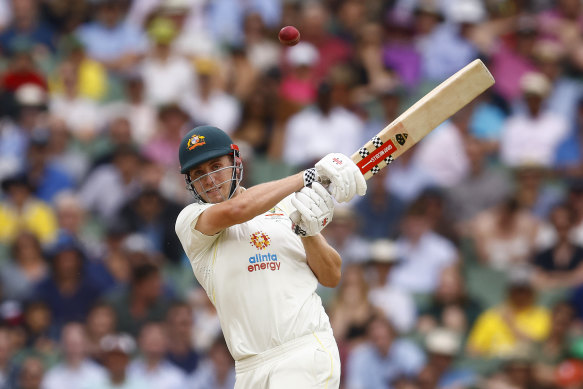 Cameron Green overcame a serious finger injury to bat on Wednesday.