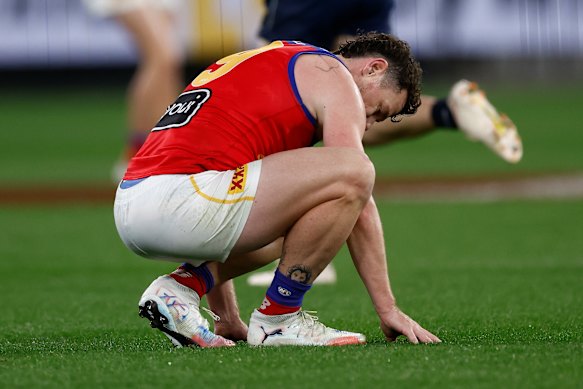 Lachie Neale’s season will be almost certainly over if his calf injury is a significant one.