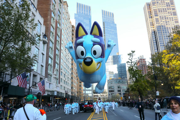 Bluey in the Macy’s parade. The global appeal of Bluey has turned it into one of Australia’s most famous cultural exports.