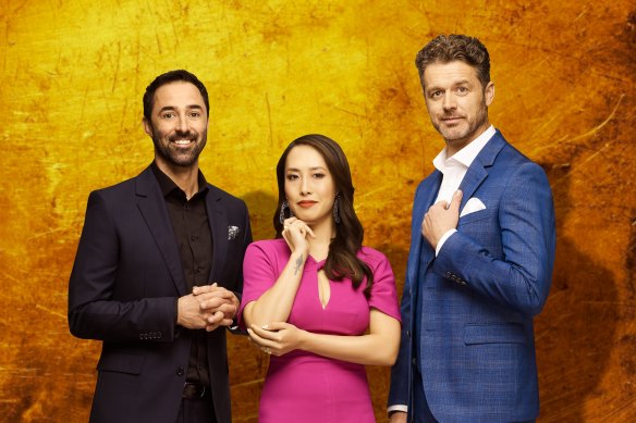 No sharing: New judges Andy Allen, Melissa Leong and Jock Zonfrillo will have to taste separately on MasterChef.