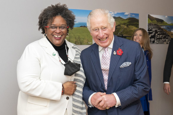 Prince Charles meets Barbados Prime Minister Mia Amor Mottley during COP16 in Glasgow this week. Mottley has invited him to witness her country’s official transition to a republic.