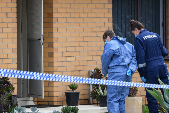 Police had cordoned off the home and neighbouring properties on Monday. 