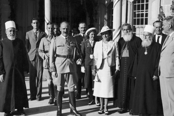 The French high commissioner in Lebanon with Druze and Maronite religious leaders, 1939.