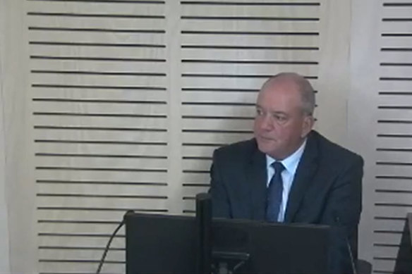 Daryl Maguire giving evidence at the ICAC last year.