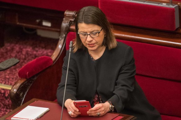 Health Minister Jenny Mikakos in Parliament earlier this month.