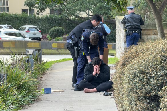 A man was arrested on Old South Head Road after a police pursuit in Bellevue Hill. 