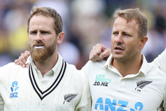 Kane Williamson with Neil Wagner in Wellington.