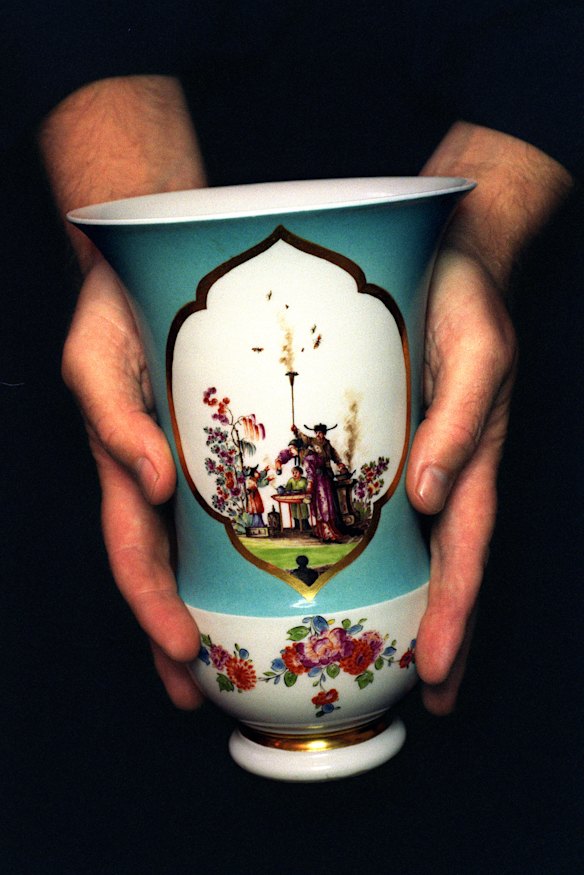 A rare porcelain vase made in the Meissen factory, Germany in 1729.