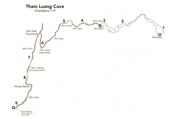 A map of the rescue mission.