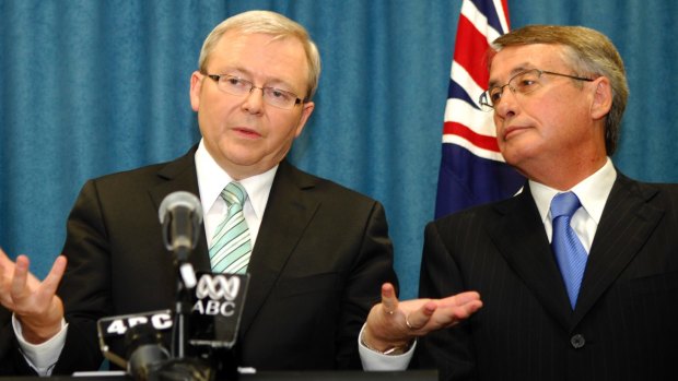 Wayne Swan, Kevin Rudd says, was out of his depth in Treasury and failed to improve.