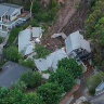 The landslide scene on Wednesday.