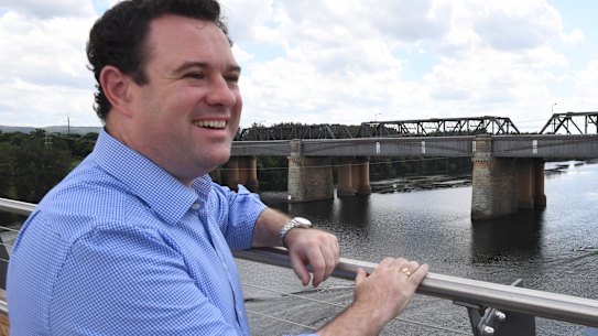 Sports Minister Stuart Ayres is a big fan of the pedestrian bridge across the Nepean in Penrith. 
