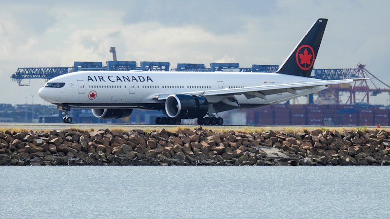 Writer jokes about Canadian airline and travel to the United States