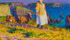 John Peter Russell’s Souvenir de Belle-Île, (Marianna Russell with Goats, Goulphar, Belle-Île), 1897, was the year’s top lot.