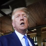 Former President Donald Trump visits Café du Monde in New Orleans.