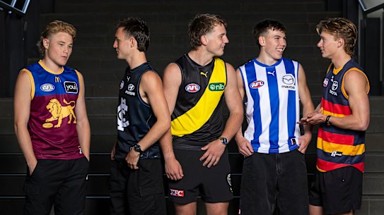 Levi Ashcroft, Jagga Smith, Sam Lalor, Finn O’Sullivan, Sid Draper.