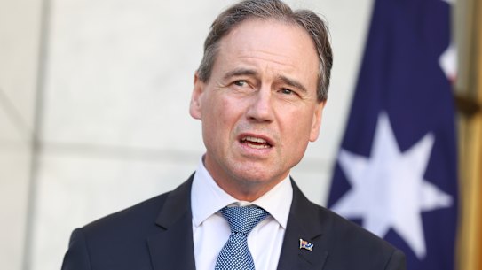 Health Minister Greg Hunt. 