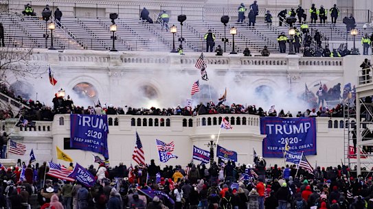Rioters at the US Capitol on January 6, 2021, in Washington. 