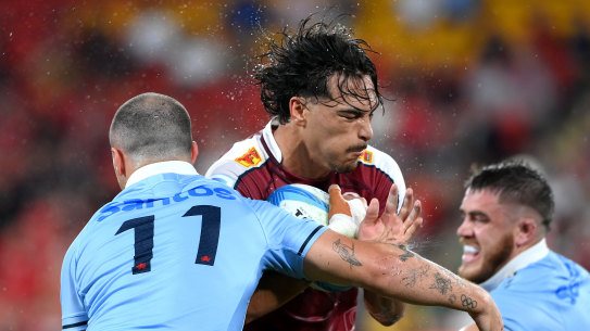 Jordan Petaia, pictured against the Waratahs, is set to return on the week.