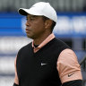 Tiger Woods walks on the green on the 17th hole during the third round of the PGA Championship.
