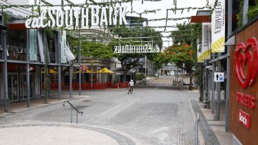 The city of Brisbane resembled a ghost town on Saturday.