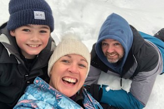 Michelle Lovell, Lyndon Mitchell and their 10-year-old son Grady Mitchell moved to Falls Creek.
