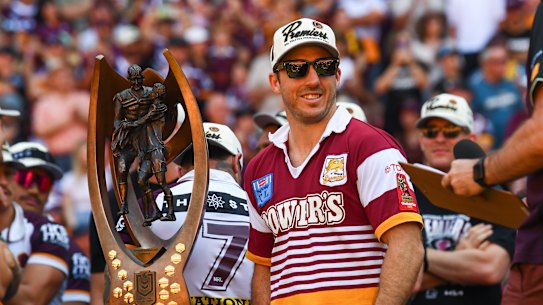 Ben Hunt, who left the field with eight minutes to go in the grand final, was in high spirits today.