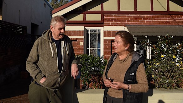 Rosemary Gates (right) fears the blast could damage her home. 