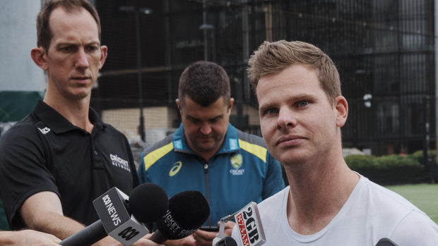 Steve Smith is eligible to return for Australia in March next year. 