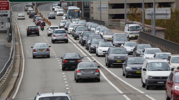 Traffic congestion in Sydney.
