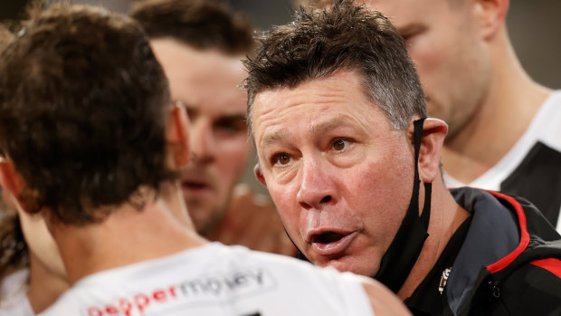 Brett Ratten during Friday night’s win. 