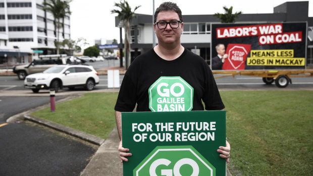 George Christensen at a pro-coal rally in Mackay, Queensland.