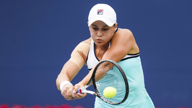 Ashleigh Barty is moving through the rounds at Cincinnati.