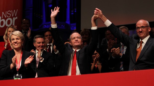 Bill Shorten at the Labor conference this weekend. 
