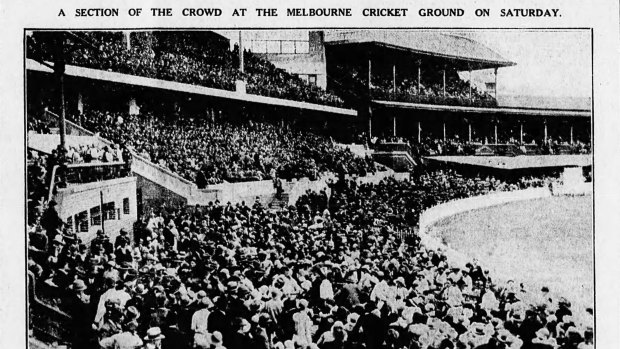 A large crowd gathered to watch the third Test at the MCG.