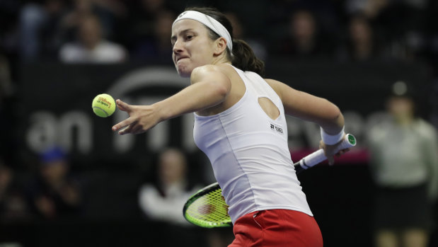 Smash hit: Latvia's Anastasija Sevastova after defeating United States' Serena Williams.