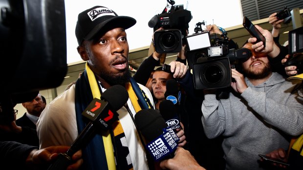 New frontier: Usain Bolt is out to try and prove he can make it as a footballer.