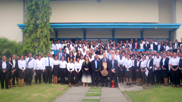 The 2023 class at PNG’s Legal Training Institute received special training from Victorian Bar members.