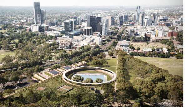 An artist’s impression of the new Parramatta pool.