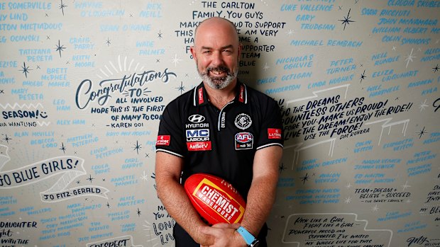 Carlton AFLW coach Daniel Harford.