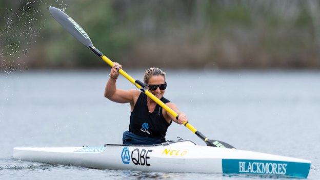 Kayaking on Narrabeen Lake, where she learnt to propel and balance a boat using only her arms and shoulders.