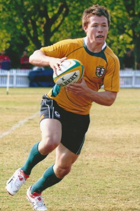 Code-hopper: Damien Cook in action for the Australian Combined High Schools rugby union side.