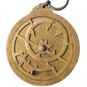 This astrolabe was created for Jaafar, son of the Abbasid caliph al-Muktafi, in Baghdad in the 10th century AD.