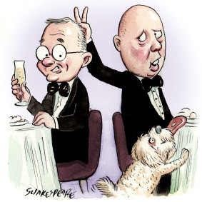 Having a ball: Anthony Albanese and Peter Dutton will both host tables.