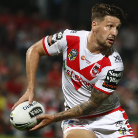 Top man: Widdop is the NRL's top point-scorer after the Dragons kicked off the season with six wins.