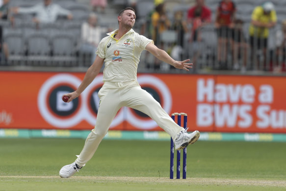 Australia’s Josh Hazlewood.