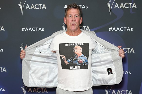 Rhys Muldoon on the red carpet in Sydney in 2022. 