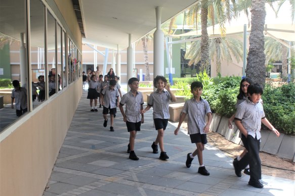 Children at the Victorian International School Sharjah in the UAE, where Australian education is big business.